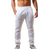 Cotton Linen Pants Male Summer Breathable