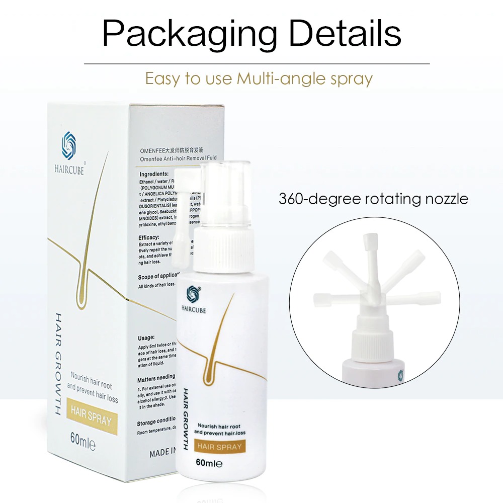 Haircube Hair Growth Spray Essence Essential Oil Liquid Repair Treatment Anti Hair Loss Product Fast Hair Growth Serum Hair Care - TheDownliners Store Haircube Hair Growth Spray Essence Essential Oil Liquid Repair Treatment Anti Hair Loss Product Fast Hair Growth Serum Hair Care - TheDownliners Store