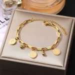 Gold-color Bracelet Ladie...